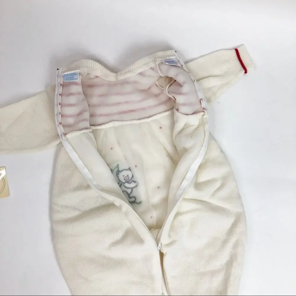 Vintage Mine Alone Sweater Knit One Piece Baby Footsie